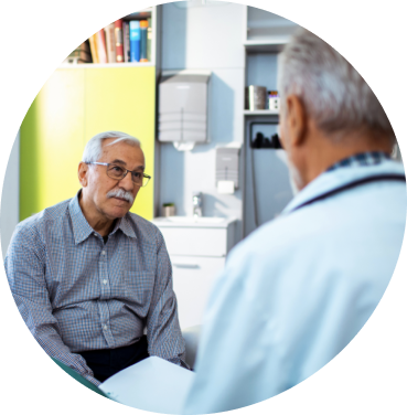 Patient with doctor