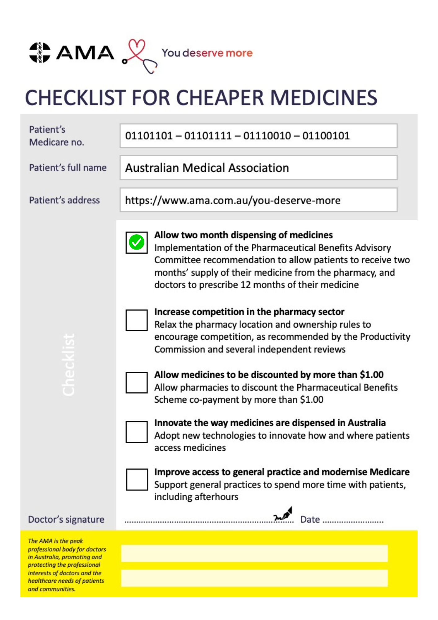 Checklist