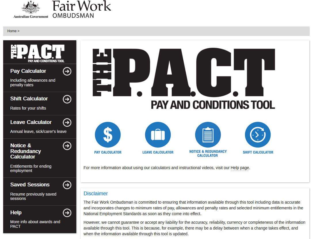 Fair Work Ombudsman’s Pay and Conditions Tool Australian Medical
