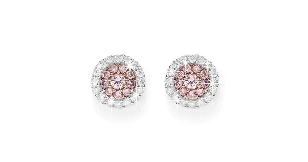 Pink diamond earrings 