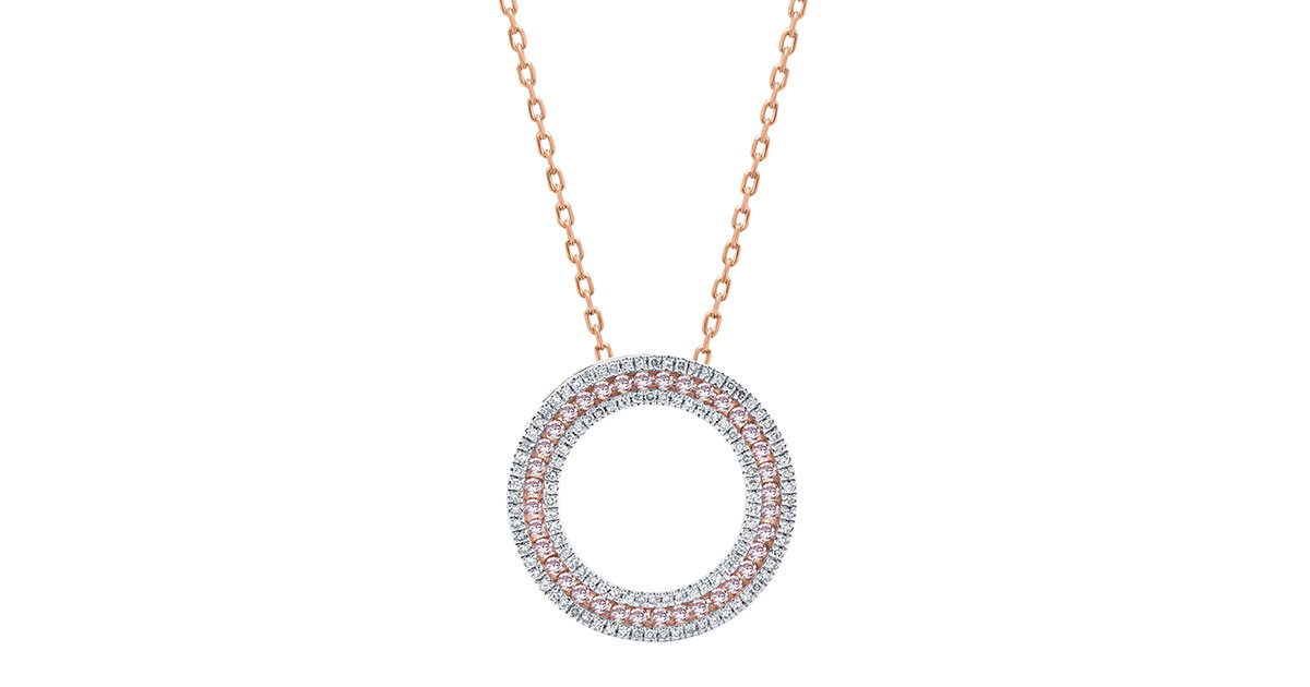 Pink diamond pendant 