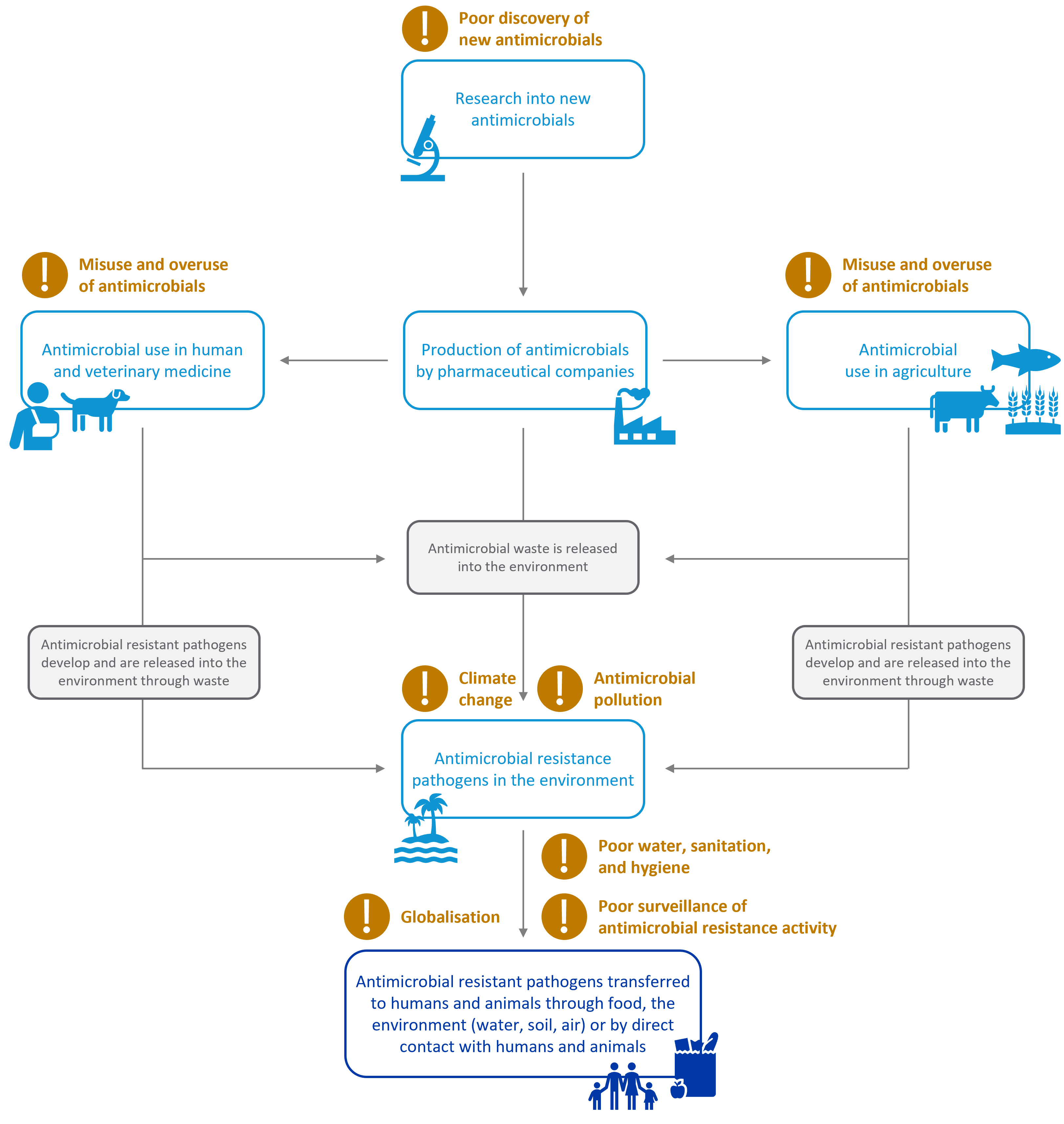 Factors accelerating the emergence and spread antimicrobial resistance globally