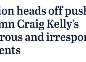 News headline on health misinformation
