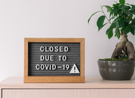 COVID lockdown sign
