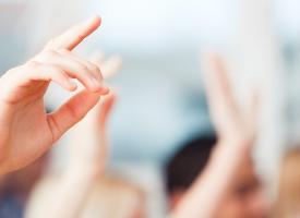 raised hands