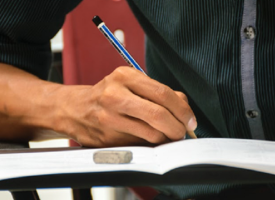 person sitting exam