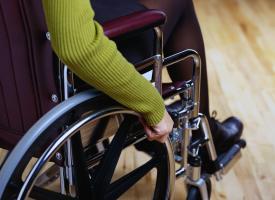 Young woman in a wheelchair