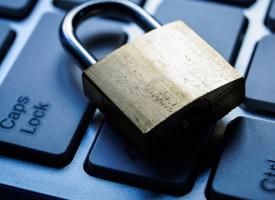 padlock on keyboard