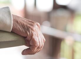 elderly persons hand