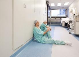 Doctors slumped in hospital