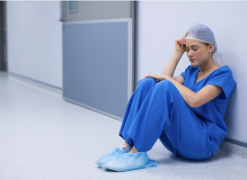 Sad nurse