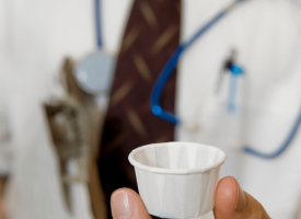 Medication in dispensing cup