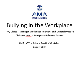 Bullying in the Workplace