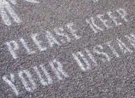distance sign on road