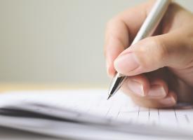 female doctor writing