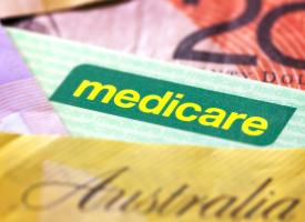 Medicare card and money