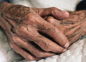 elderly persons hand