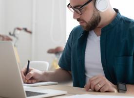 doctor using laptop