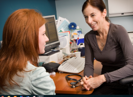 A GP meets with a patient