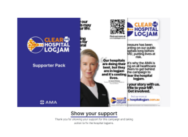 AMA campaign call to action featuring Sarah Whitelaw 