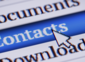 contacts tab on laptop