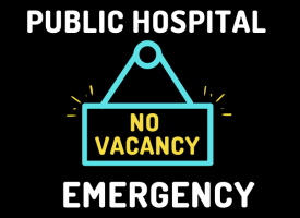 public hospital sign saying no vacancy 