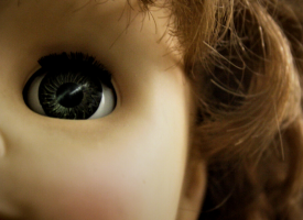 Creepy doll head