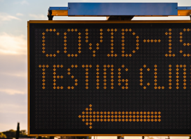 COVID test sign
