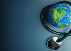 globe and stethoscope 