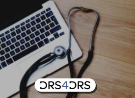 Laptop and stethoscope