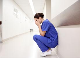 Stressed doctor