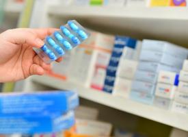 pharmacy shelves