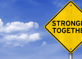 Stronger together sign 