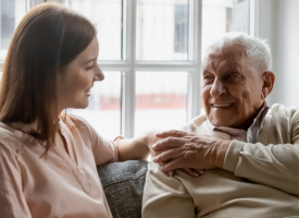Woman and older man