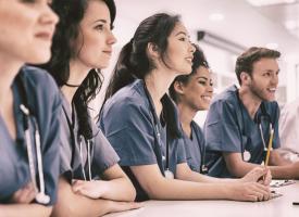 Happy junior doctors