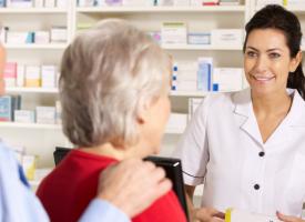Image of elderly patients receiving pharmaceuticals