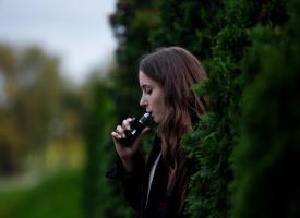 Image of girl vaping