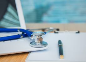 Stethoscope and desk