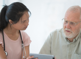 Doctor talking to patient 