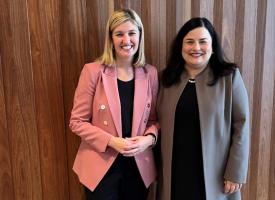 AMA Queensland President Dr Maria Boulton with state Health Minister Shannon Fentiman at the announcement of new maternity services measures