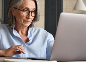 Person looking at computer