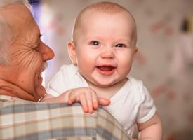 Older man with baby