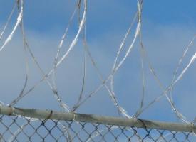 Barbed wire at prison