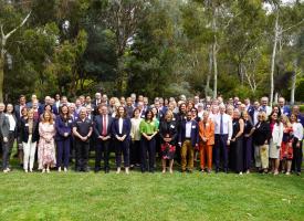 Group photo showing medical college and societies representatives at the AMA's meeting in Canberra
