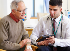 doctor talking to patient 