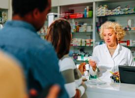 Image of busy pharmacist