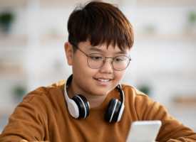 Young person on phone