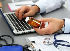 keyboard with prescription tablets