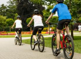 People using active transport