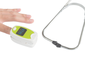 stethoscope and oxygen test